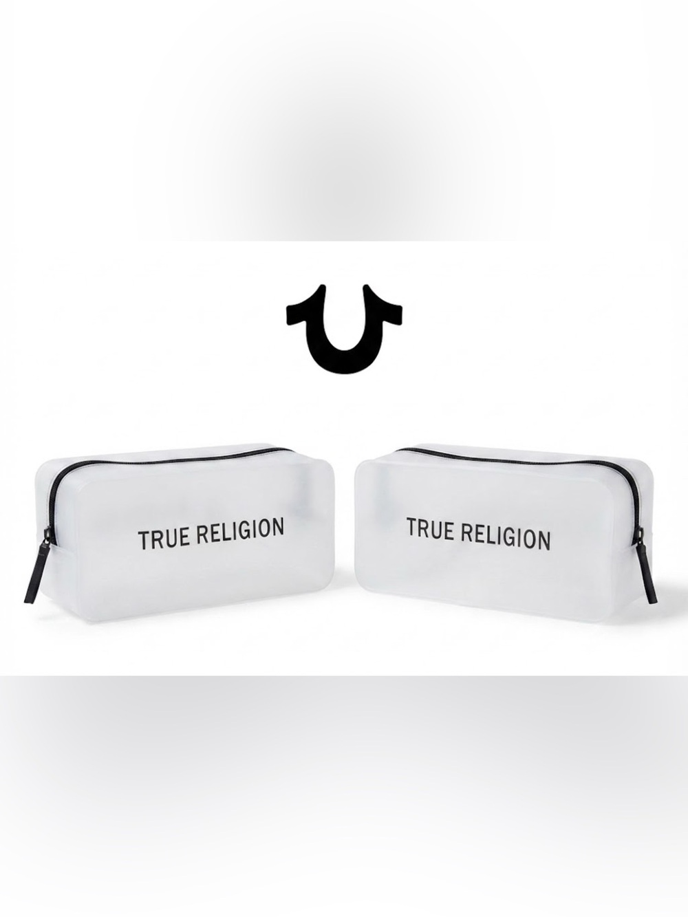 Set of 2 New authentic True Religion water resistant travel toiletry bags